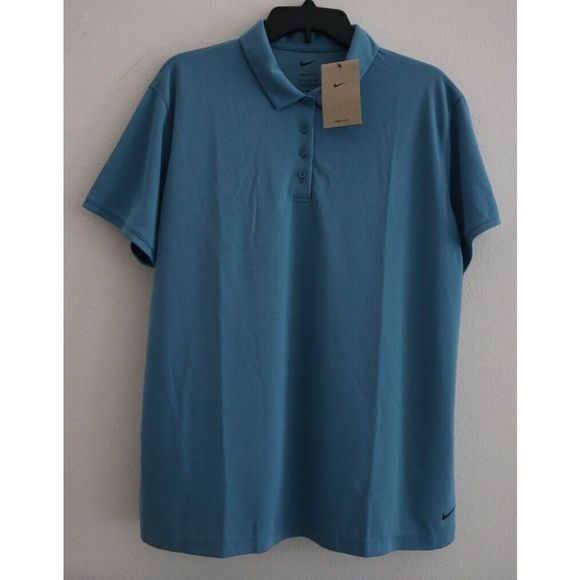 Nike DH2309 440 Women's Plus Sz 2XL Blue Dri-FIT Victory S/S Golf Polo Shirt $58 - Picture 1 of 8